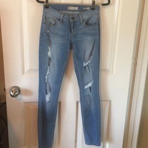 Guess skinny ripped jeans